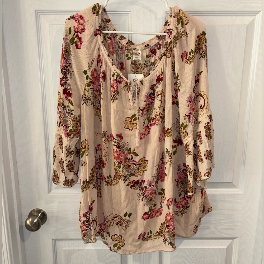 New Bila Floral Blouse Womens size XXL